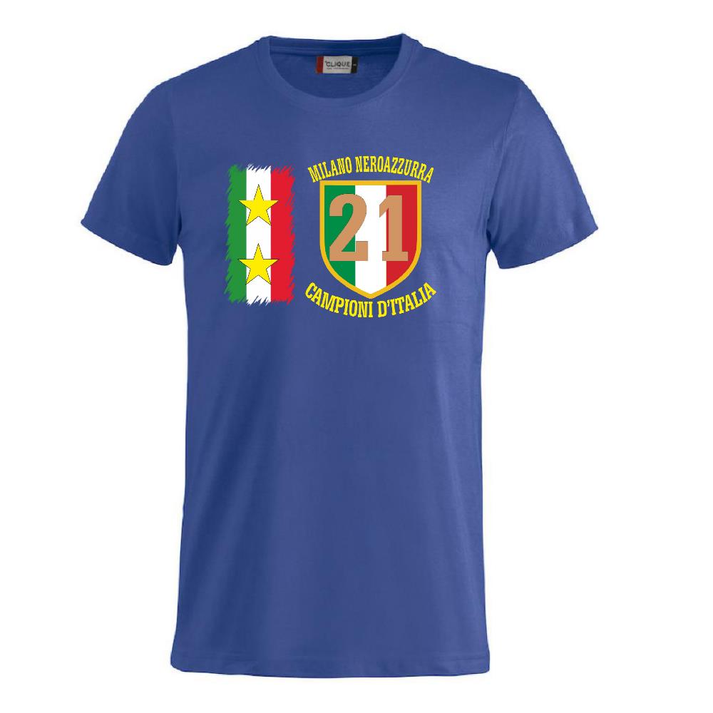 T-Shirt Calcio Inter Campioni d’Italia Serie A – 21 Scudetti Seconda Stella – PS 27431-A068