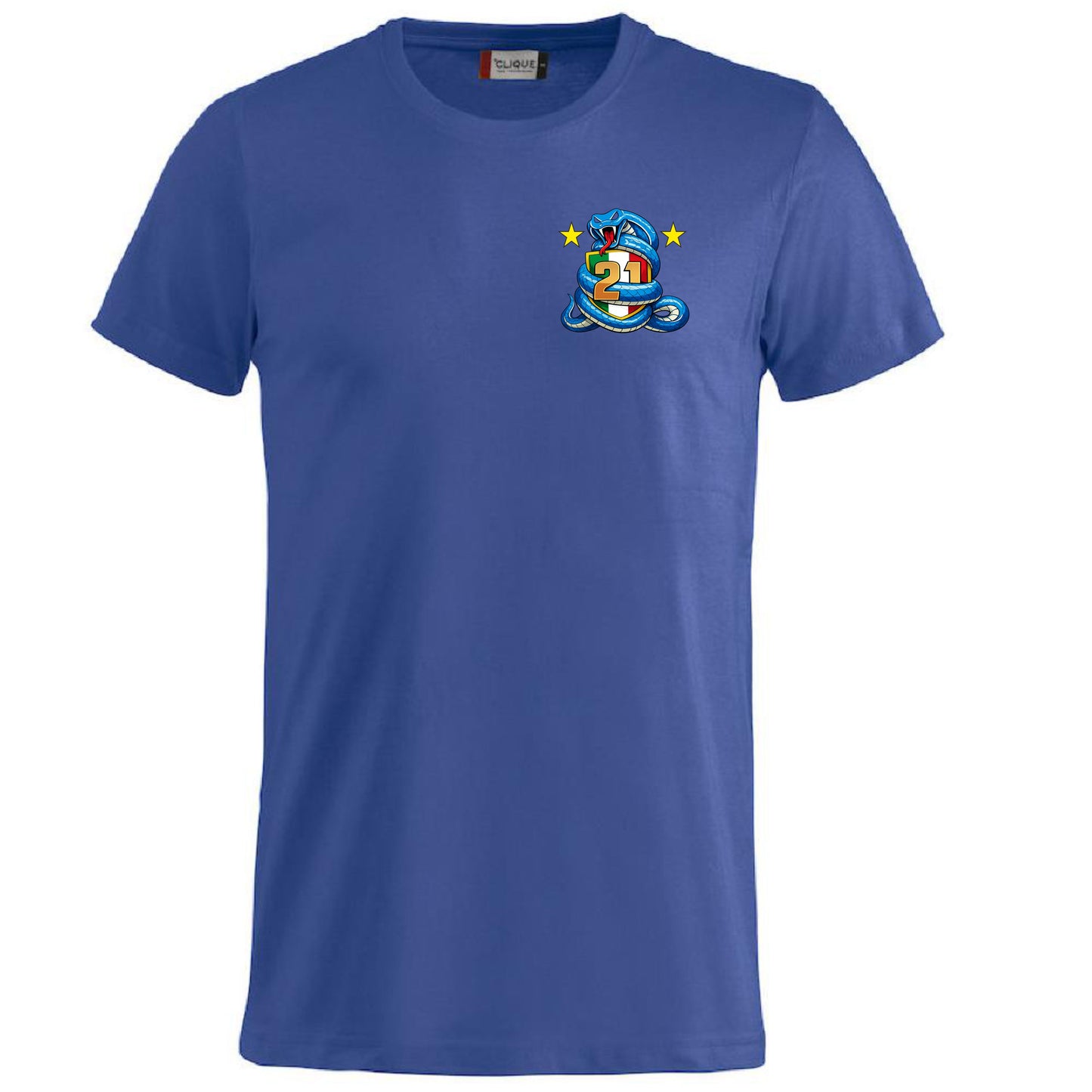 T-Shirt Neroazzurri Campioni d’Italia 2025/2026 –  21 Scudetti 100% Cotone  – PS 27431-INT-09