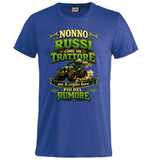 T-Shirt Nonno Russi Come Un Trattore Ma Ti Voglio Bene Piu' Del Rumore – Maglietta Personalizzabile PS 27431-A-146