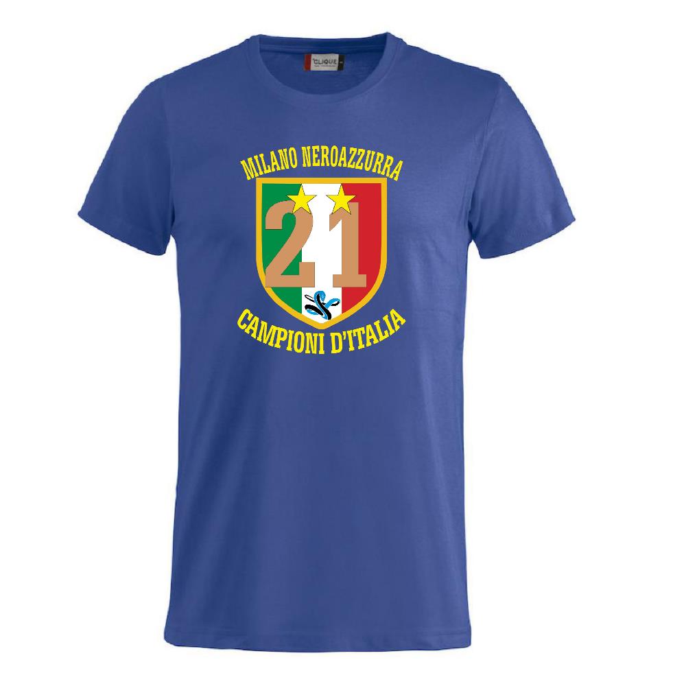 T-Shirt Scudetto Inter Campioni d’Italia 25/26 – Seconda Stella 21 Scudetti Scudetto Neroazzurro – PS 27431-A042