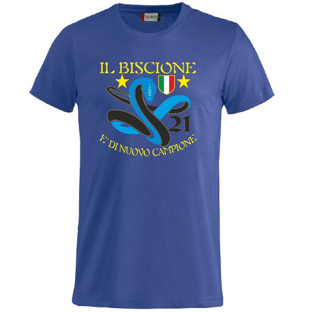 T-Shirt Calcio Inter Biscione Campioni d’Italia 25/26 – 21 Scudetti – PS 27431-INT-02