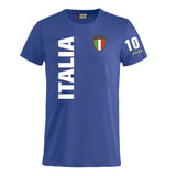 T-Shirt Italia In Cotone Personalizzabile con Nome e Numero PS 27431-A126