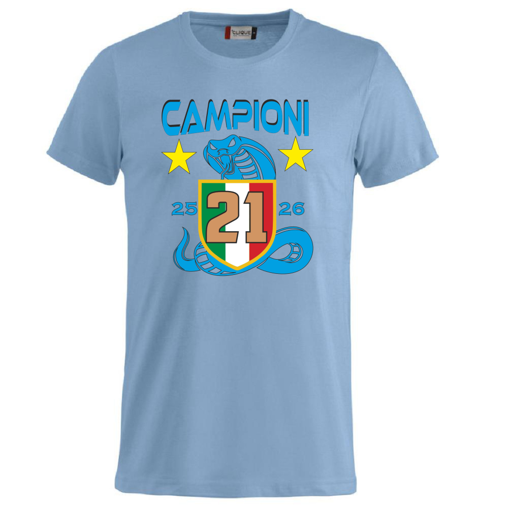 T-Shirt Inter Campione d’Italia 2025/2026 –  21 Scudetti Biscione  – PS 27431-INT-08