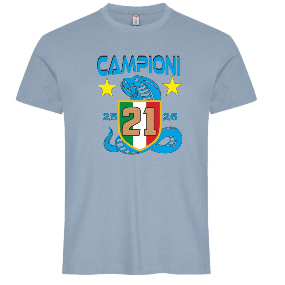 T-Shirt Inter Campione d’Italia 2025/2026 –  21 Scudetti Biscione  – PS 27431-INT-08