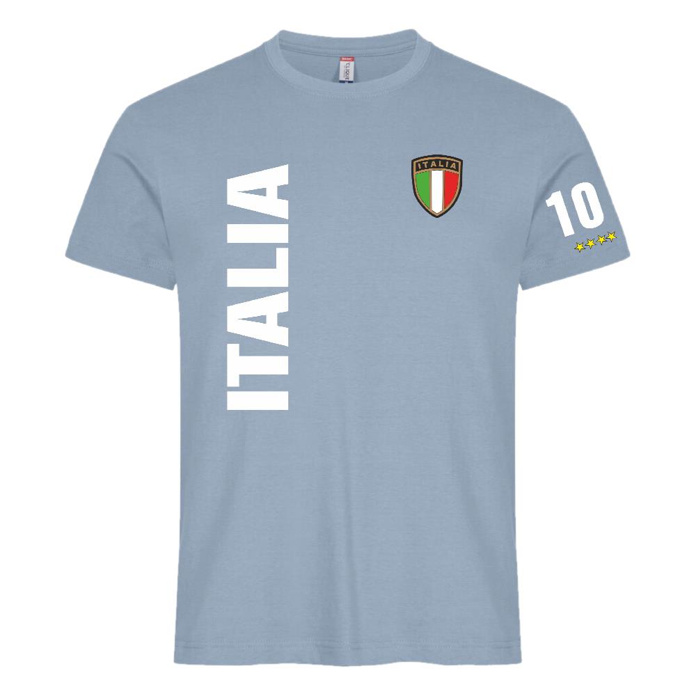 T-Shirt Italia In Cotone Personalizzabile con Nome e Numero PS 27431-A126