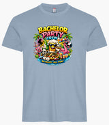 T-Shirt Addio al Celibato Bachelor Party Crew No Rules All Fun Personalizzabile con Nome PS 27431-A-40