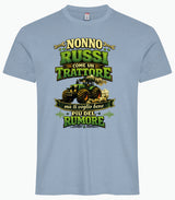 T-Shirt Nonno Russi Come Un Trattore Ma Ti Voglio Bene Piu' Del Rumore – Maglietta Personalizzabile PS 27431-A-146