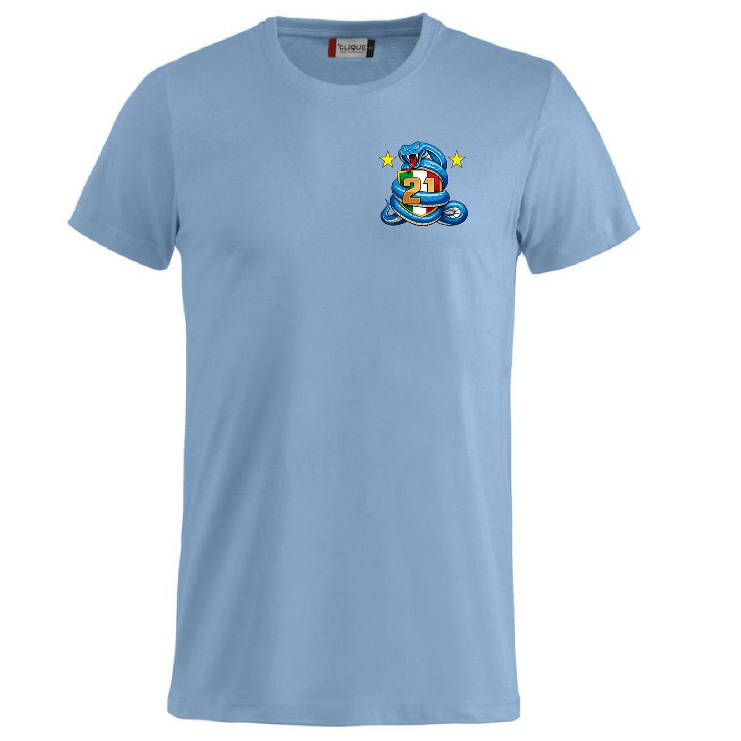 T-Shirt Neroazzurri Campioni d’Italia 2025/2026 –  21 Scudetti 100% Cotone  – PS 27431-INT-09