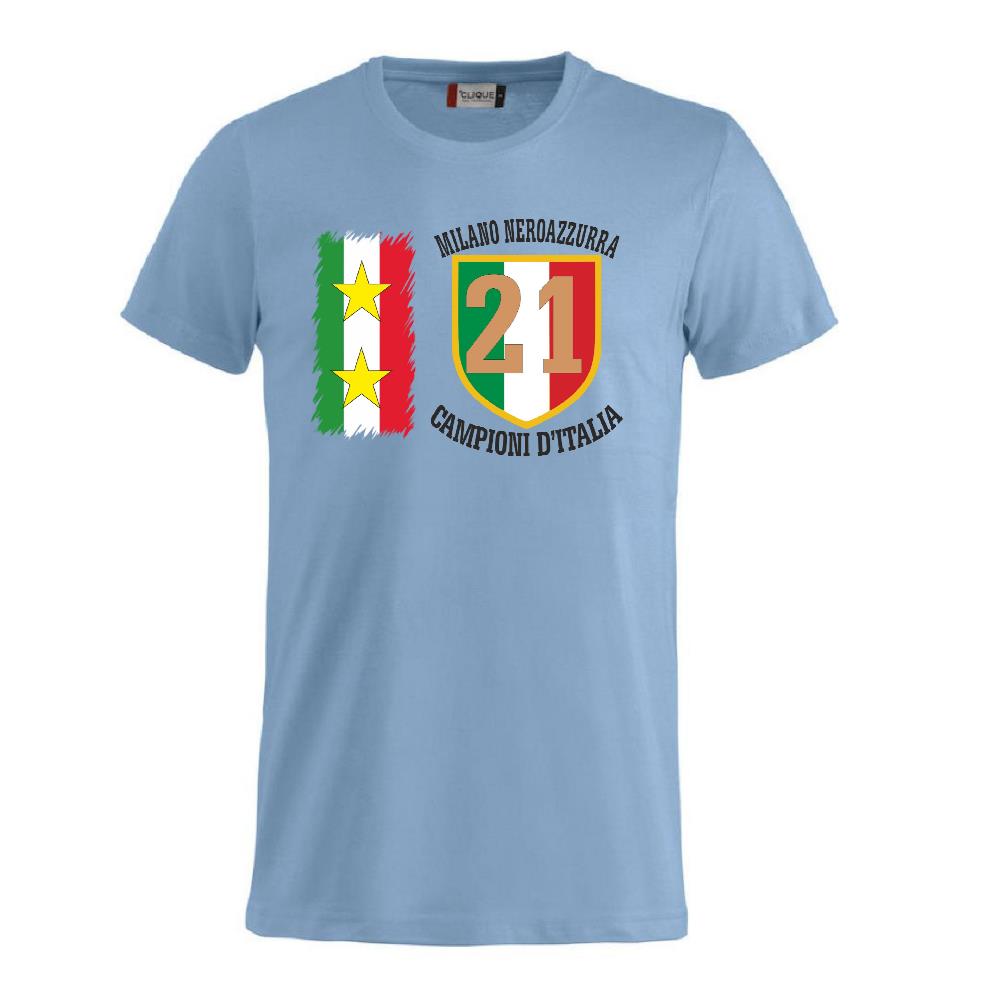 T-Shirt Calcio Inter Campioni d’Italia Serie A – 21 Scudetti Seconda Stella – PS 27431-A068