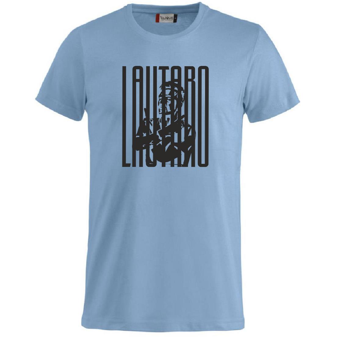 T-Shirt Lautaro Martinez Magliette Tifosi Interisti Maglietta in Cotone Abbigliamento Calcio PS 27431-A033