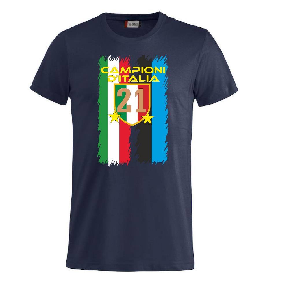 T-Shirt Calcio Inter Campioni d’Italia 2025/26 – 21 Scudetti 2 Stelle – PS 27431-INT-06