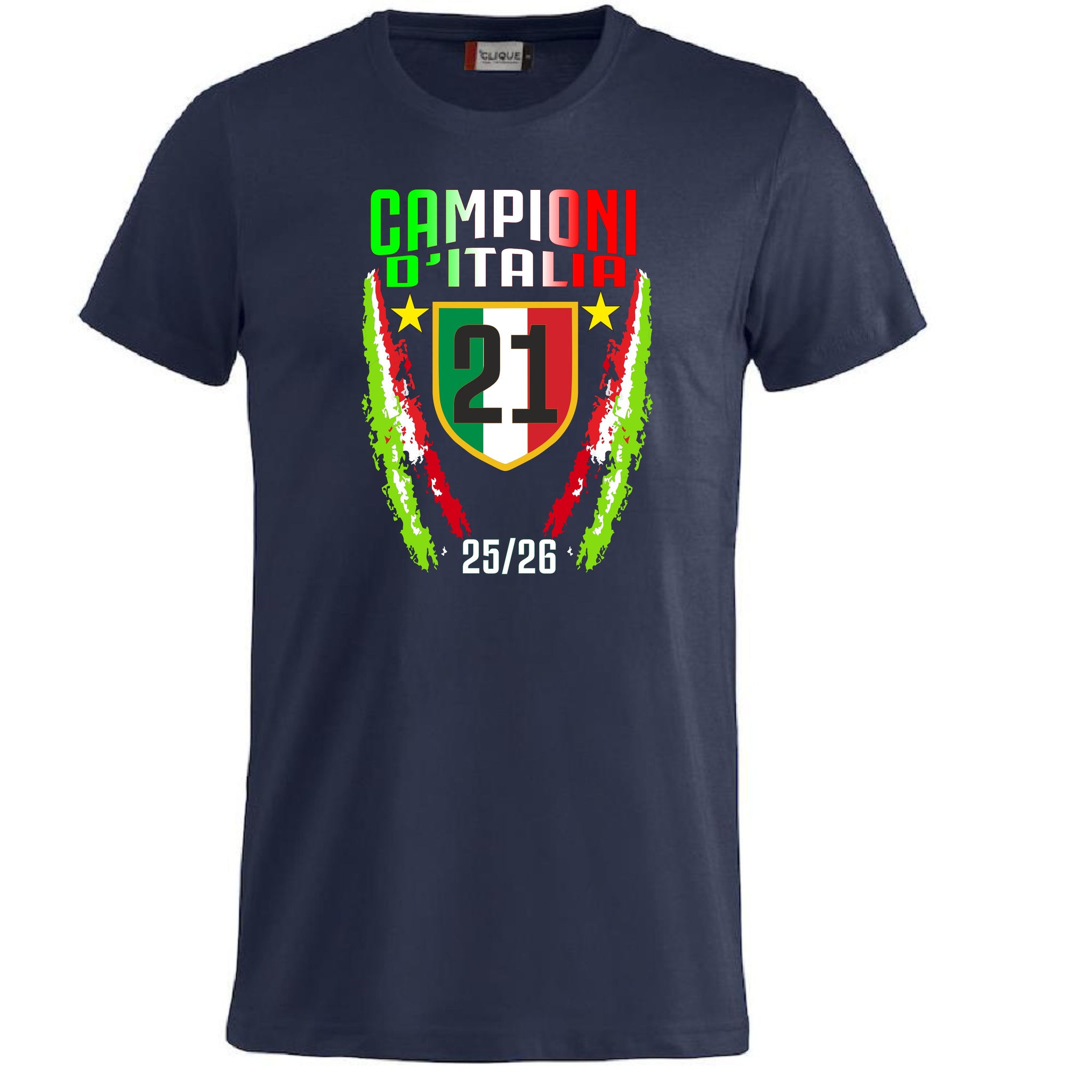 T-Shirt Inter Campione d’Italia 2025/2026 – Seconda Stella 21 Scudetti – PS 27431-A040 INT