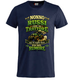 T-Shirt Nonno Russi Come Un Trattore Ma Ti Voglio Bene Piu' Del Rumore – Maglietta Personalizzabile PS 27431-A-146