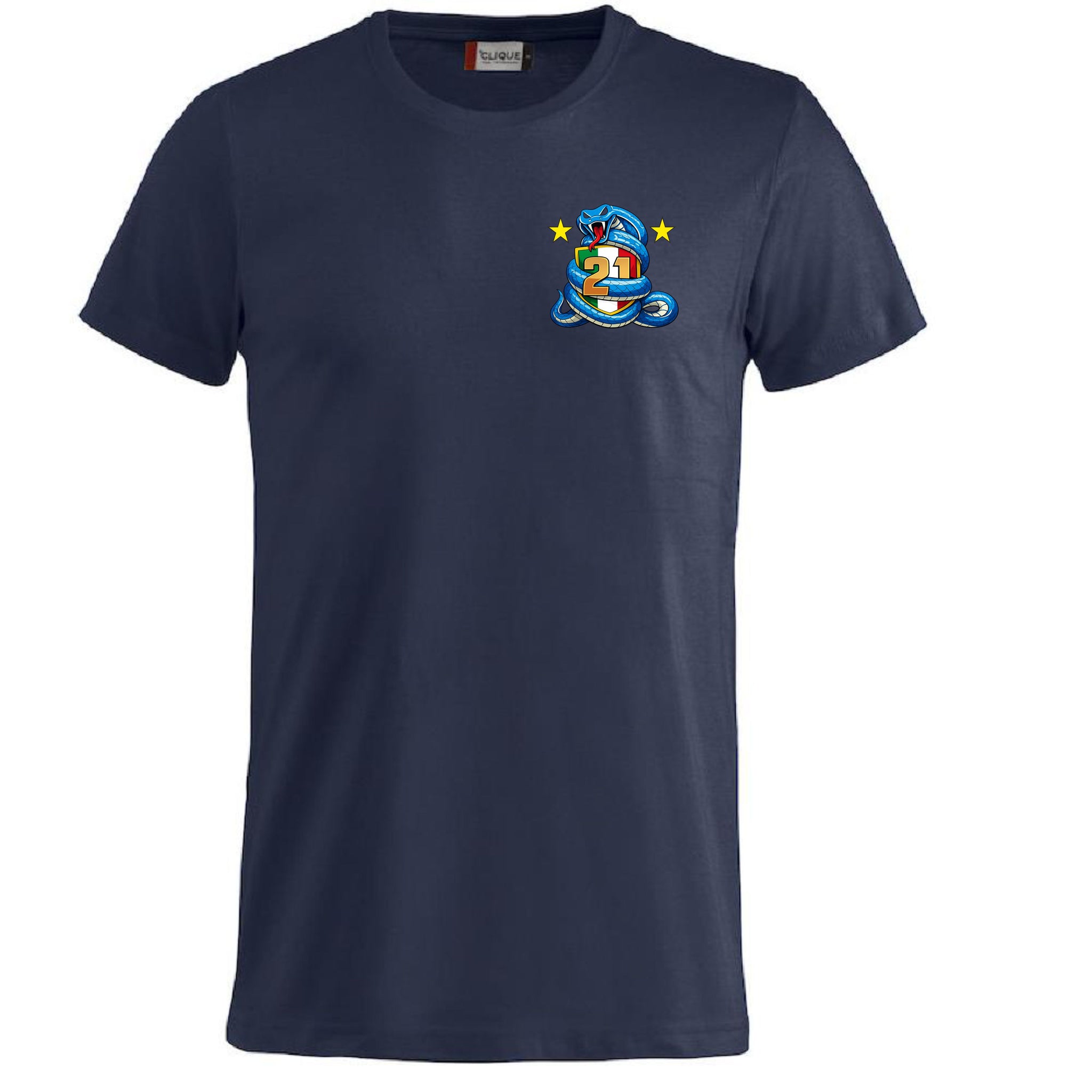 T-Shirt Neroazzurri Campioni d’Italia 2025/2026 –  21 Scudetti 100% Cotone  – PS 27431-INT-09
