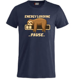 T-Shirt “Bradipo Energy Loading… Pause…” – Personalizzabile con Nome – PS 27431-A135
