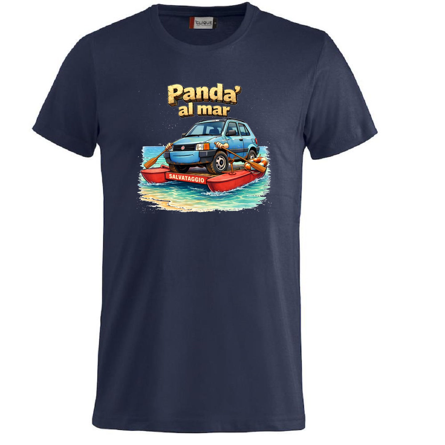 T-Shirt Simpatica “Panda al Mar, Panda’ in Muntagna” – Idea Regalo Divertente – PS 27431-A-141 PRS