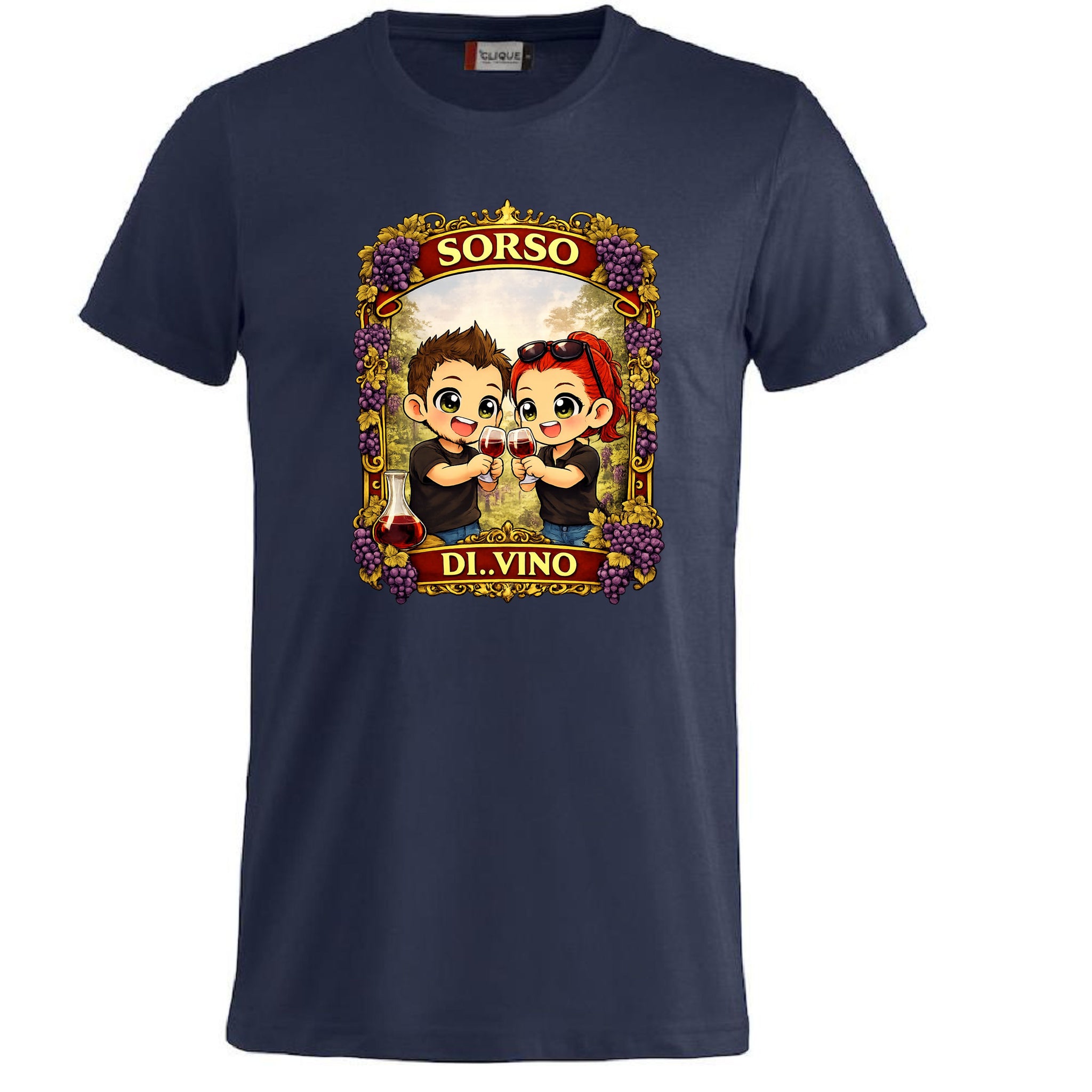 T-Shirt Divertente “Sorso di Vino” Personalizzabile con Nome – Idea Regalo per Amanti del Vino – PS 27431-A-142 PRS