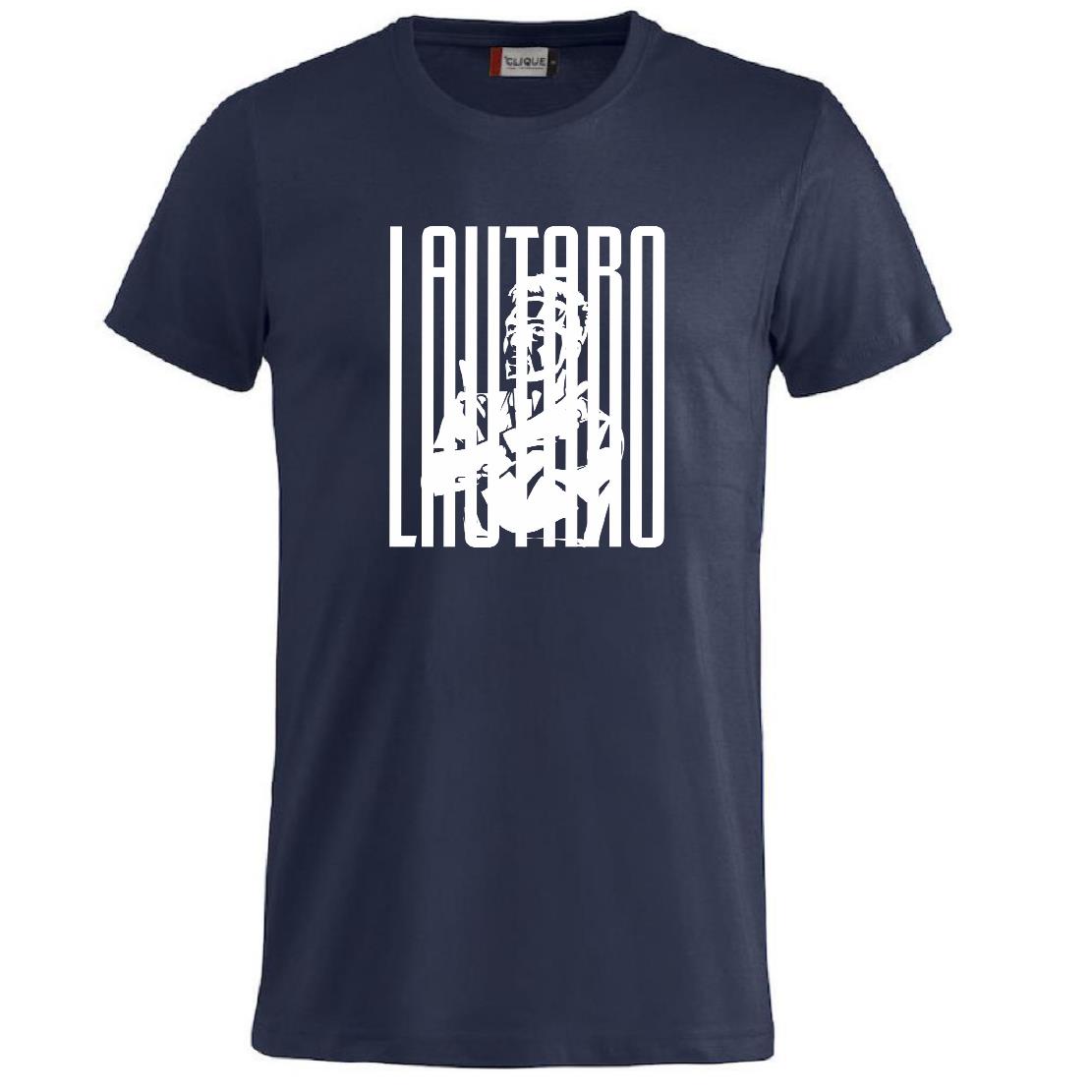 T-Shirt Lautaro Martinez Magliette Tifosi Interisti Maglietta in Cotone Abbigliamento Calcio PS 27431-A033