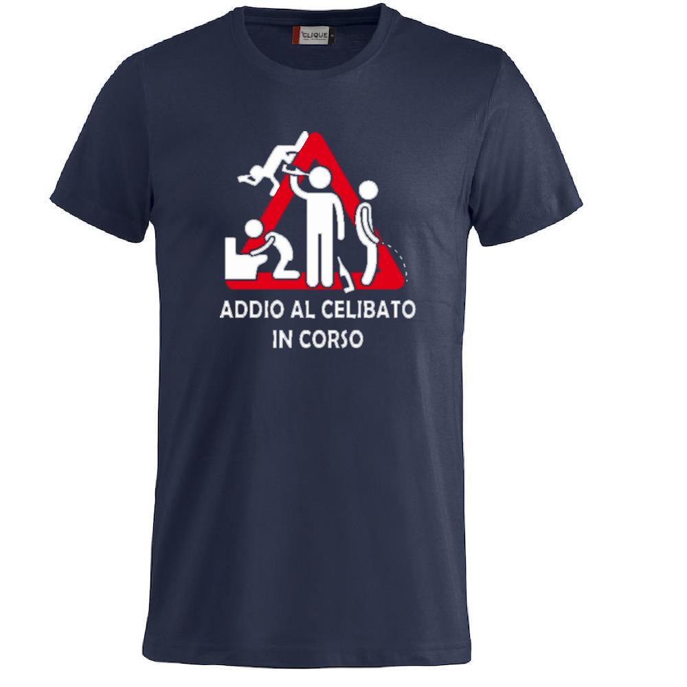 T-Shirt Addio al Celibato In Corso , Dietro  “Attenzione Ubriachi” – Maglietta Divertente con Doppia Stampa Fronte/Retro – PS 27431 - A071