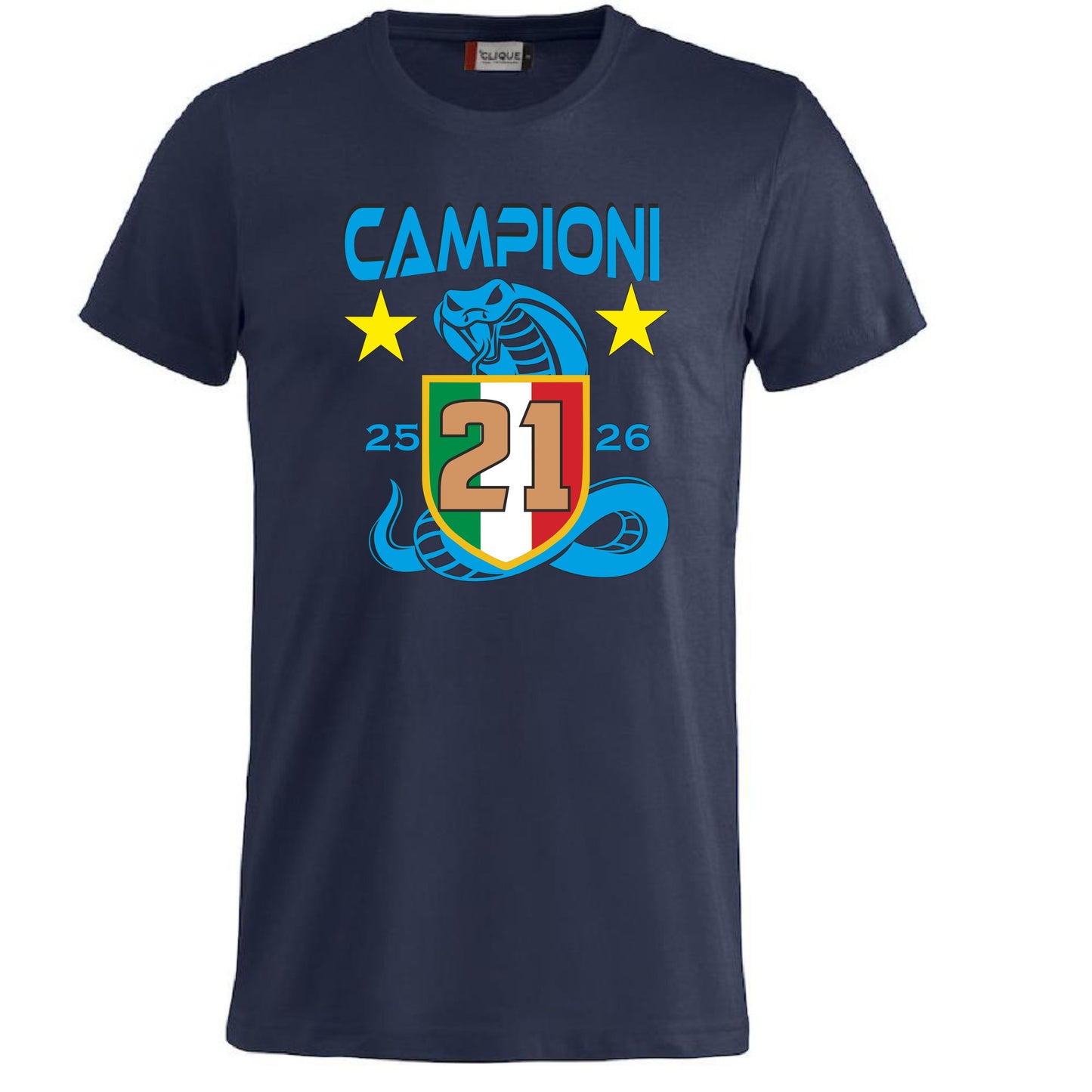 T-Shirt Inter Campione d’Italia 2025/2026 –  21 Scudetti Biscione  – PS 27431-INT-08
