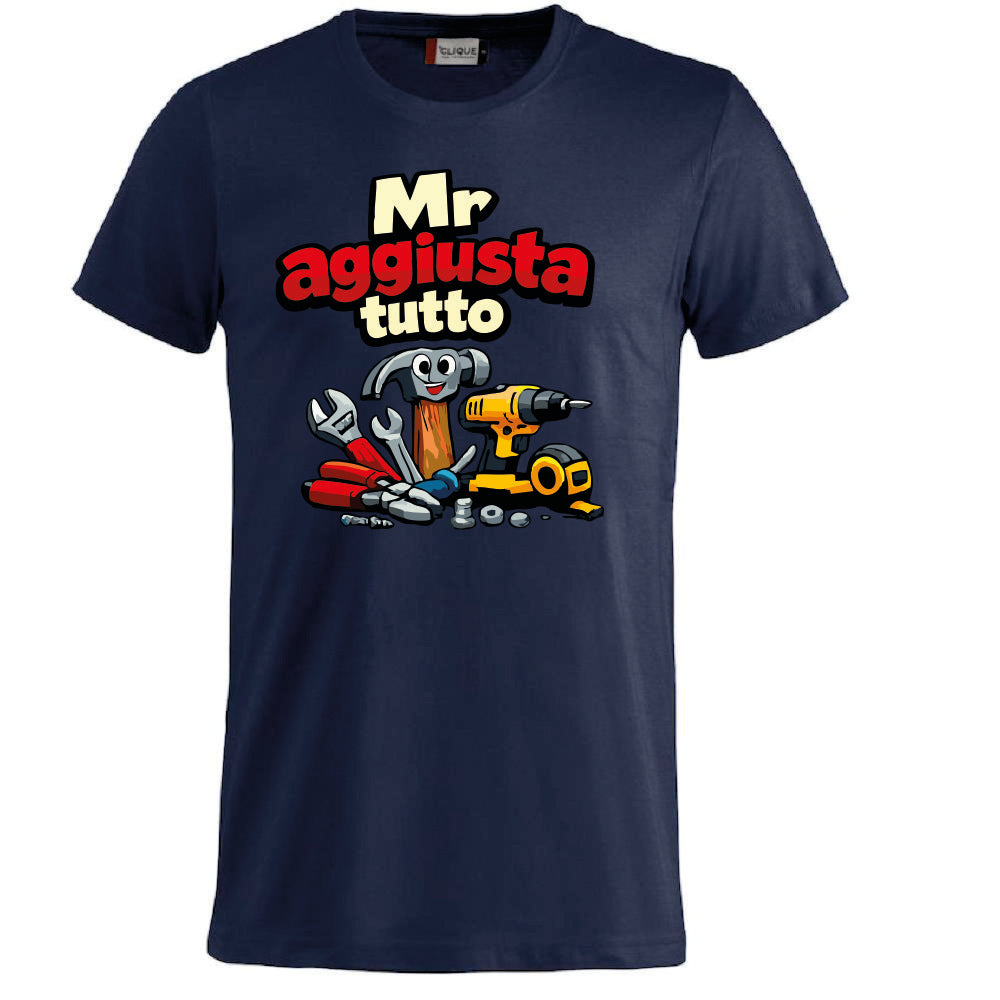 T-Shirt Personalizzabile Uomo “Mr Aggiusta Tutto” – Idea Regalo – PS 27431-A142