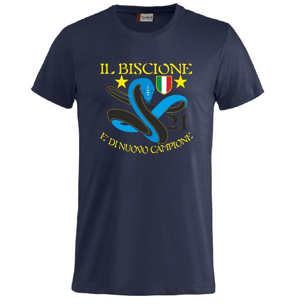 T-Shirt Calcio Inter Biscione Campioni d’Italia 25/26 – 21 Scudetti – PS 27431-INT-02