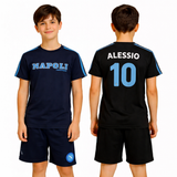 Pigiama Corto SSC Napoli Ufficiale 100% Cotone – Ragazzo e Adulto – Personalizzabile con Nome PS 41396