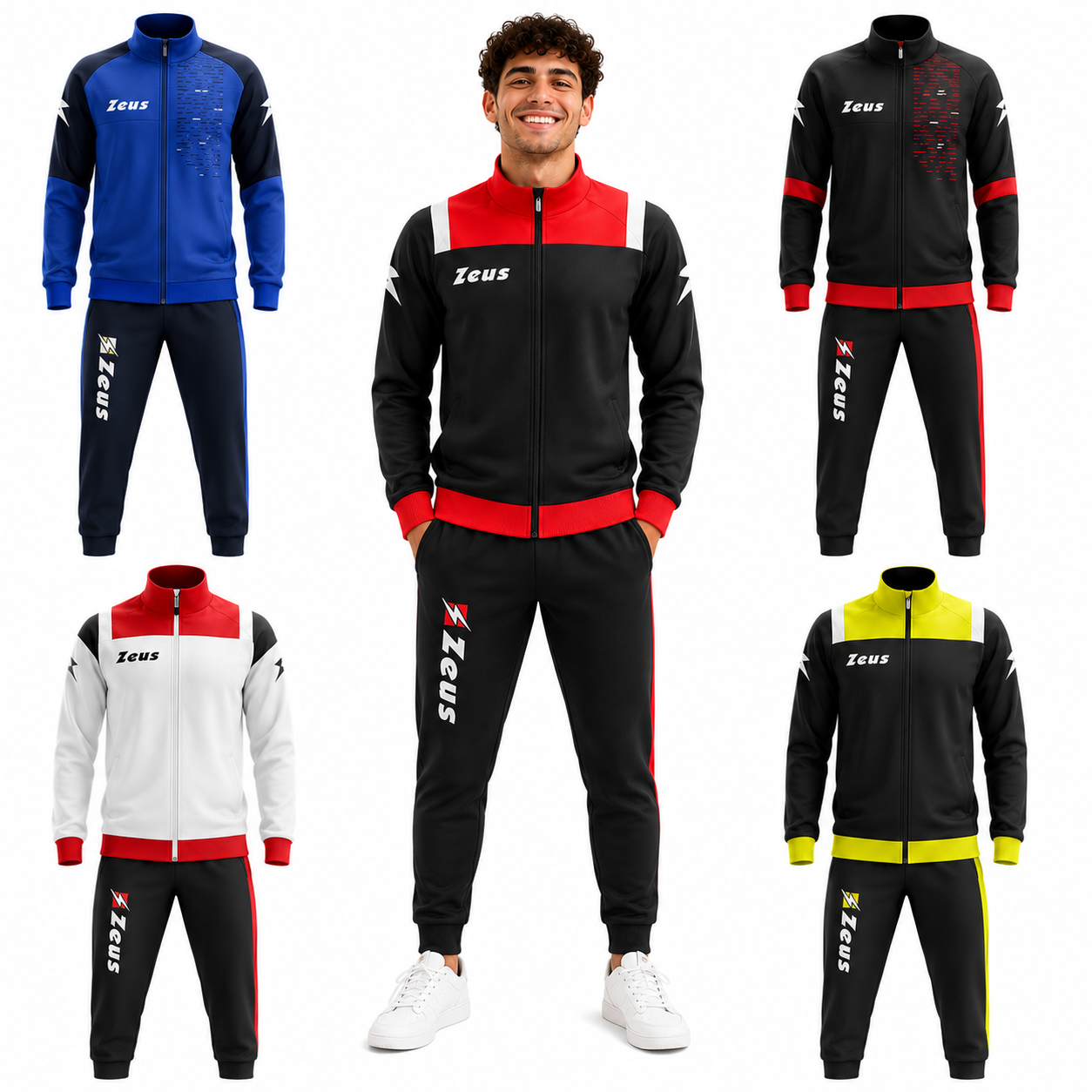 Tuta Zeus Vesuvio Training – Tuta Sportiva con Mezza Zip Personalizzabile – Cod. 31599-BS