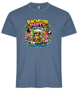 T-Shirt Addio al Celibato Bachelor Party Crew No Rules All Fun Personalizzabile con Nome PS 27431-A-40