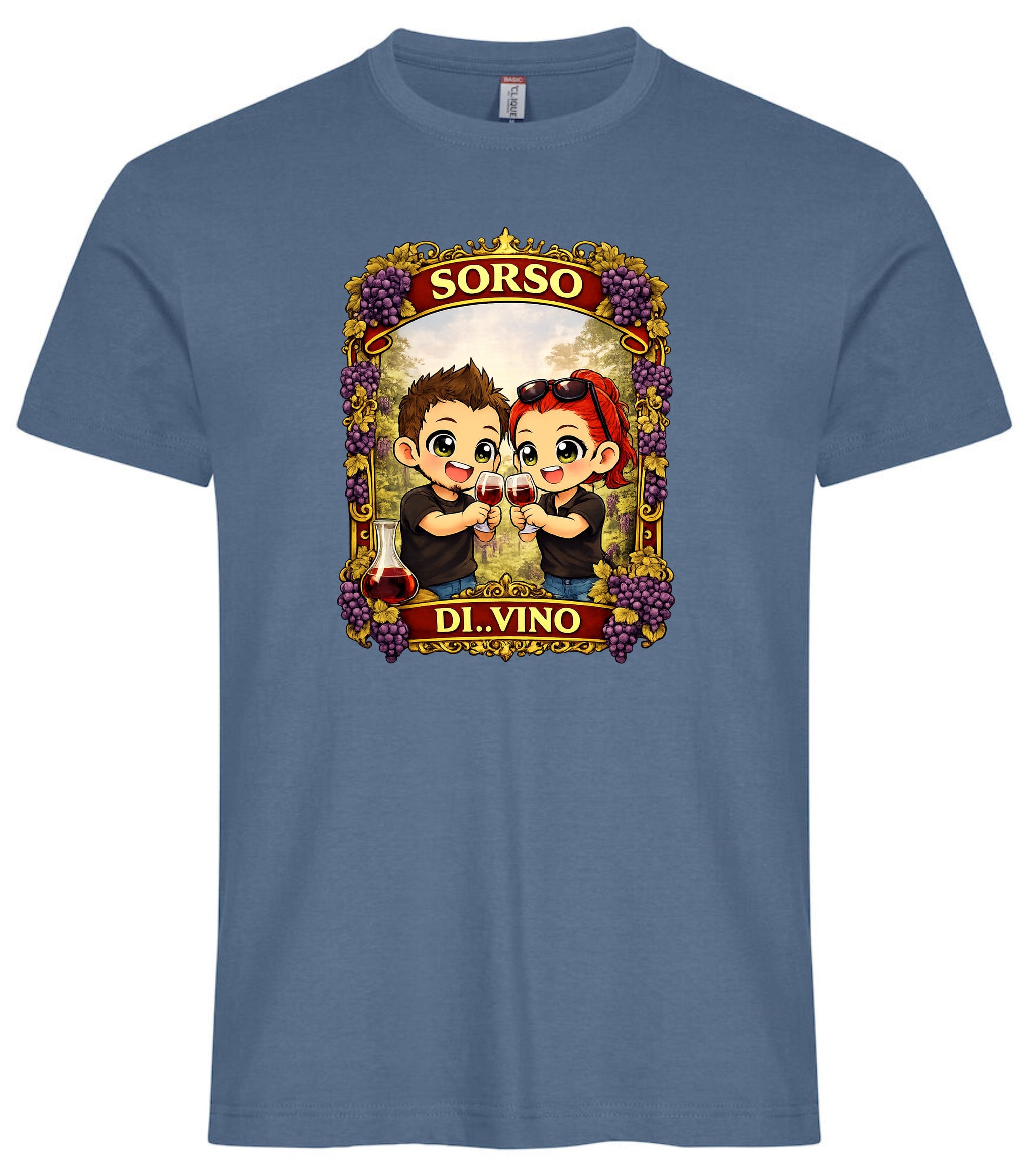 T-Shirt Divertente “Sorso di Vino” Personalizzabile con Nome – Idea Regalo per Amanti del Vino – PS 27431-A-142 PRS
