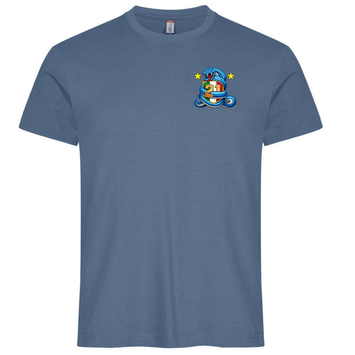 T-Shirt Neroazzurri Campioni d’Italia 2025/2026 –  21 Scudetti 100% Cotone  – PS 27431-INT-09