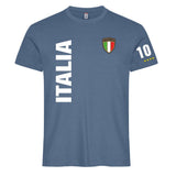 T-Shirt Italia In Cotone Personalizzabile con Nome e Numero PS 27431-A126