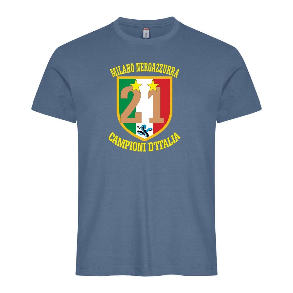 T-Shirt Scudetto Inter Campioni d’Italia 25/26 – Seconda Stella 21 Scudetti Scudetto Neroazzurro – PS 27431-A042