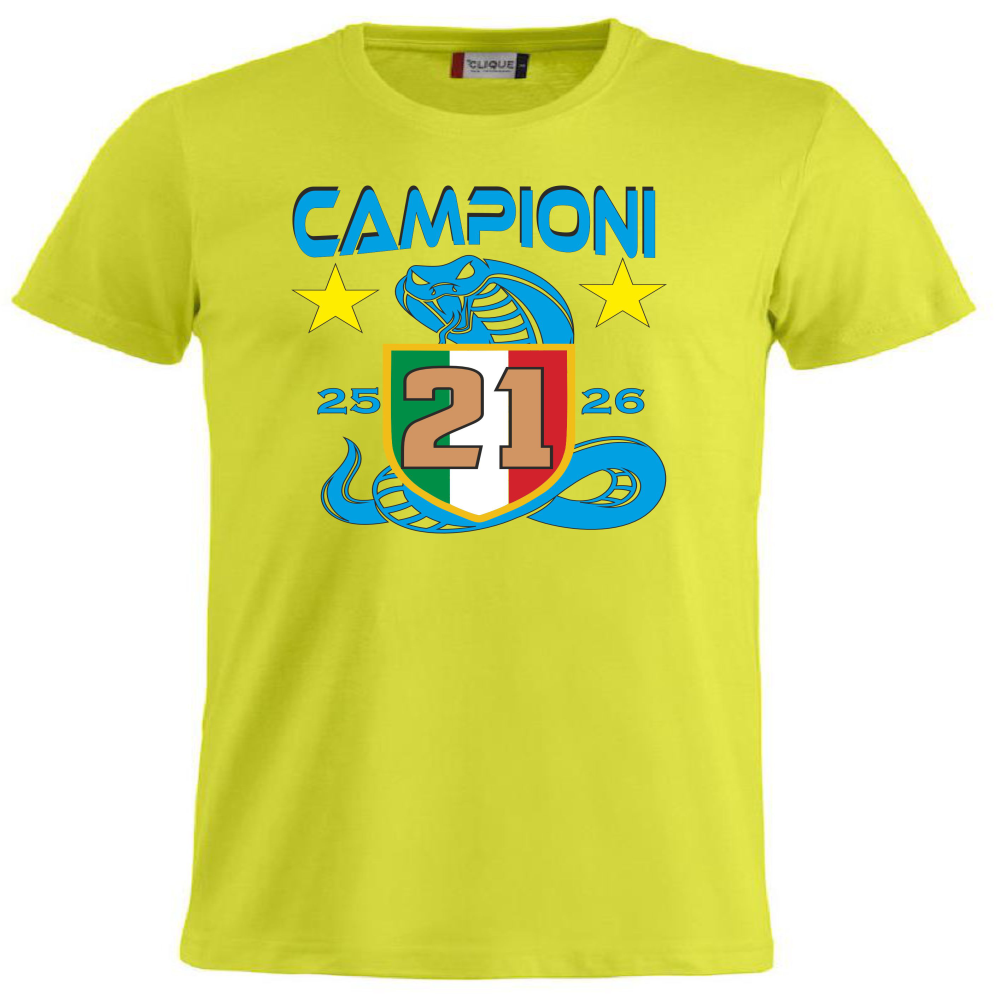 T-Shirt Inter Campione d’Italia 2025/2026 –  21 Scudetti Biscione  – PS 27431-INT-08