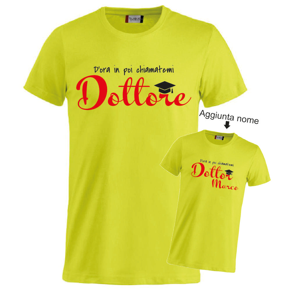 T-Shirt Laurea "Chiamatemi Dottore" Personalizzabile  – Idea regalo – PS 27431-A-150