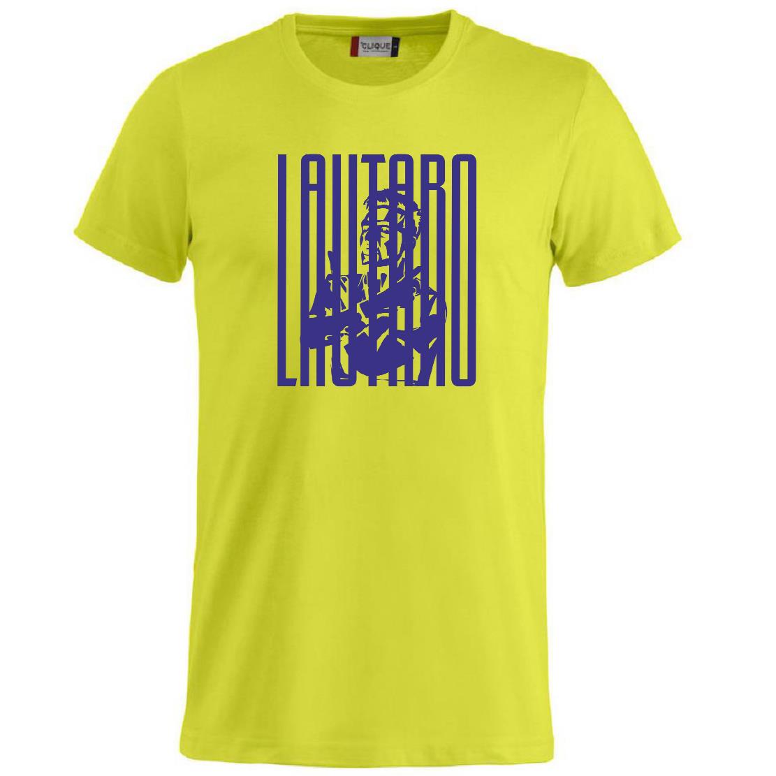 T-Shirt Lautaro Martinez Magliette Tifosi Interisti Maglietta in Cotone Abbigliamento Calcio PS 27431-A033