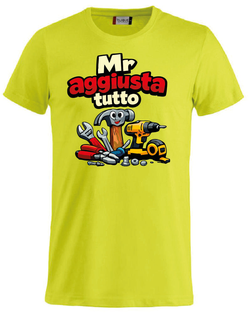 T-Shirt Personalizzabile Uomo “Mr Aggiusta Tutto” – Idea Regalo – PS 27431-A142