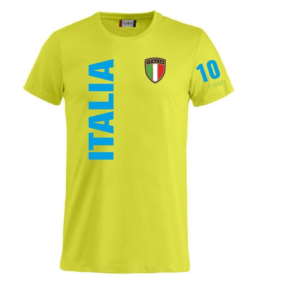 T-Shirt Italia In Cotone Personalizzabile con Nome e Numero PS 27431-A126