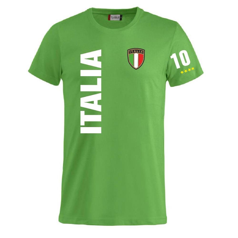 T-Shirt Italia In Cotone Personalizzabile con Nome e Numero PS 27431-A126