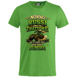 T-Shirt Nonno Russi Come Un Trattore Ma Ti Voglio Bene Piu' Del Rumore – Maglietta Personalizzabile PS 27431-A-146