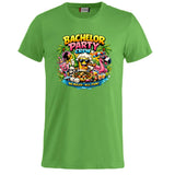T-Shirt Addio al Celibato Bachelor Party Crew No Rules All Fun Personalizzabile con Nome PS 27431-A-40