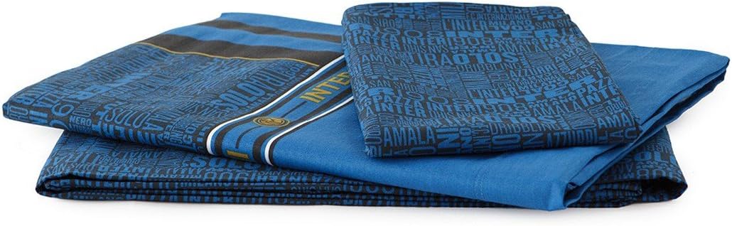 Completo Letto in Cotone Nero/Blu – Made in Italy – PS 02123