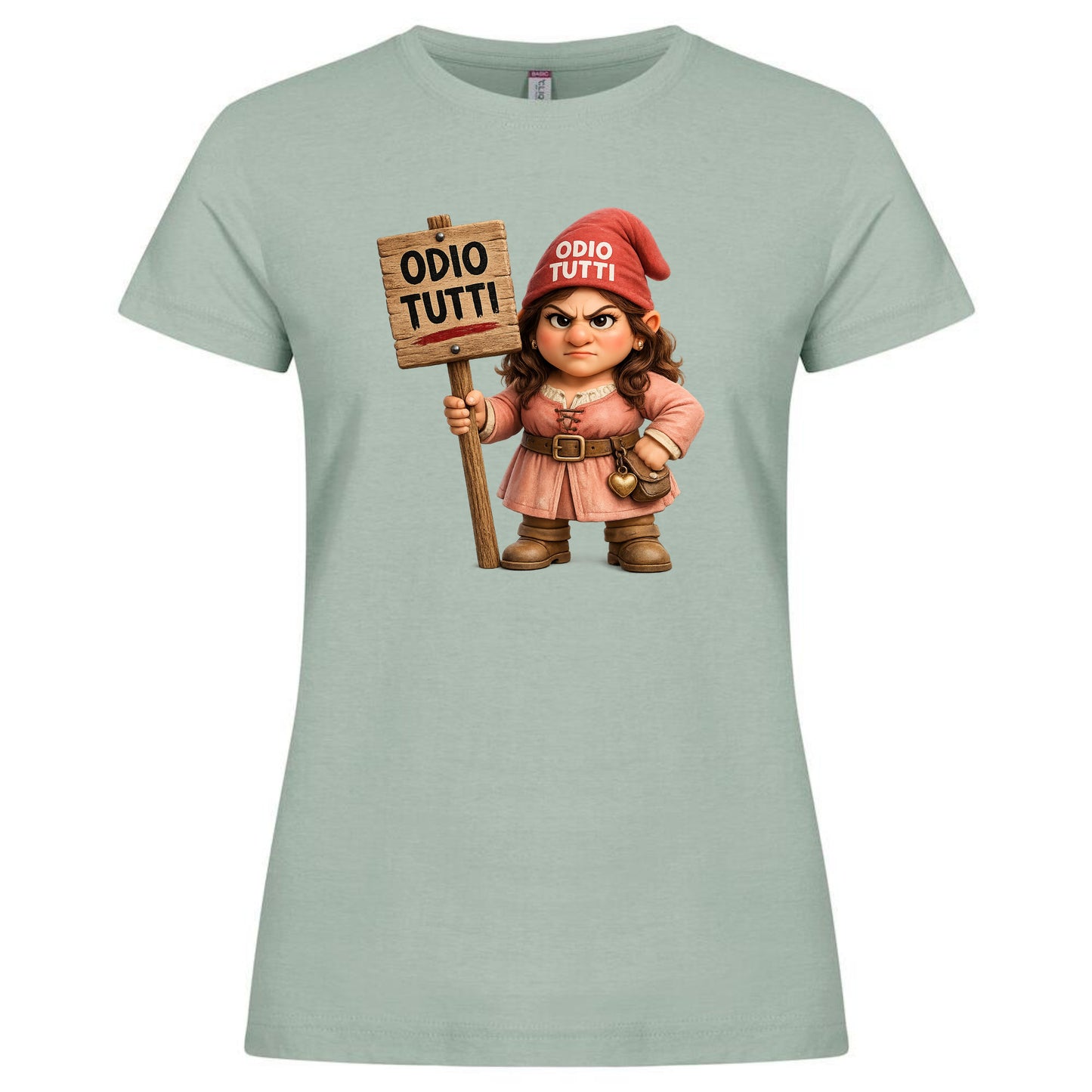 T-Shirt Donna Odio Tutti – Idea regalo – Personalizzabile Con Nom e Sulla Schiena PS 28870-034
