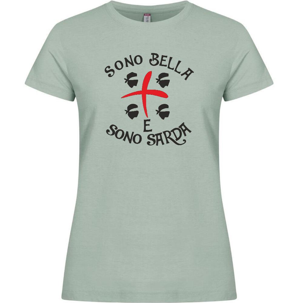 T-Shirt Donna “Sono Bella e Sono Sarda” – Maglietta Manica Corta – PS 28870-020