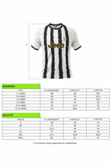 Maglia Calcio Juventus Bianco Nera – Replica Ufficiale Juventus FC 2023/2024 – Personalizzabile con Nome e Numero PS 41410