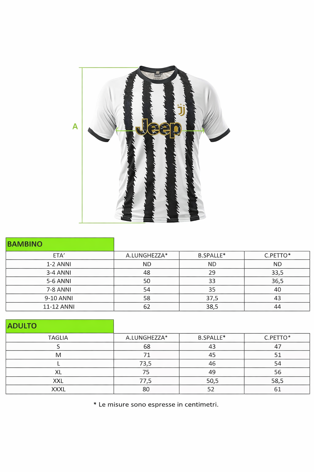 Maglia Calcio Juventus Bianco Nera – Replica Ufficiale Juventus FC 2023/2024 – Personalizzabile con Nome e Numero PS 41410