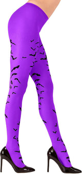 Calze Collant Donna Pipistrelli Halloween One Size – PS 34462