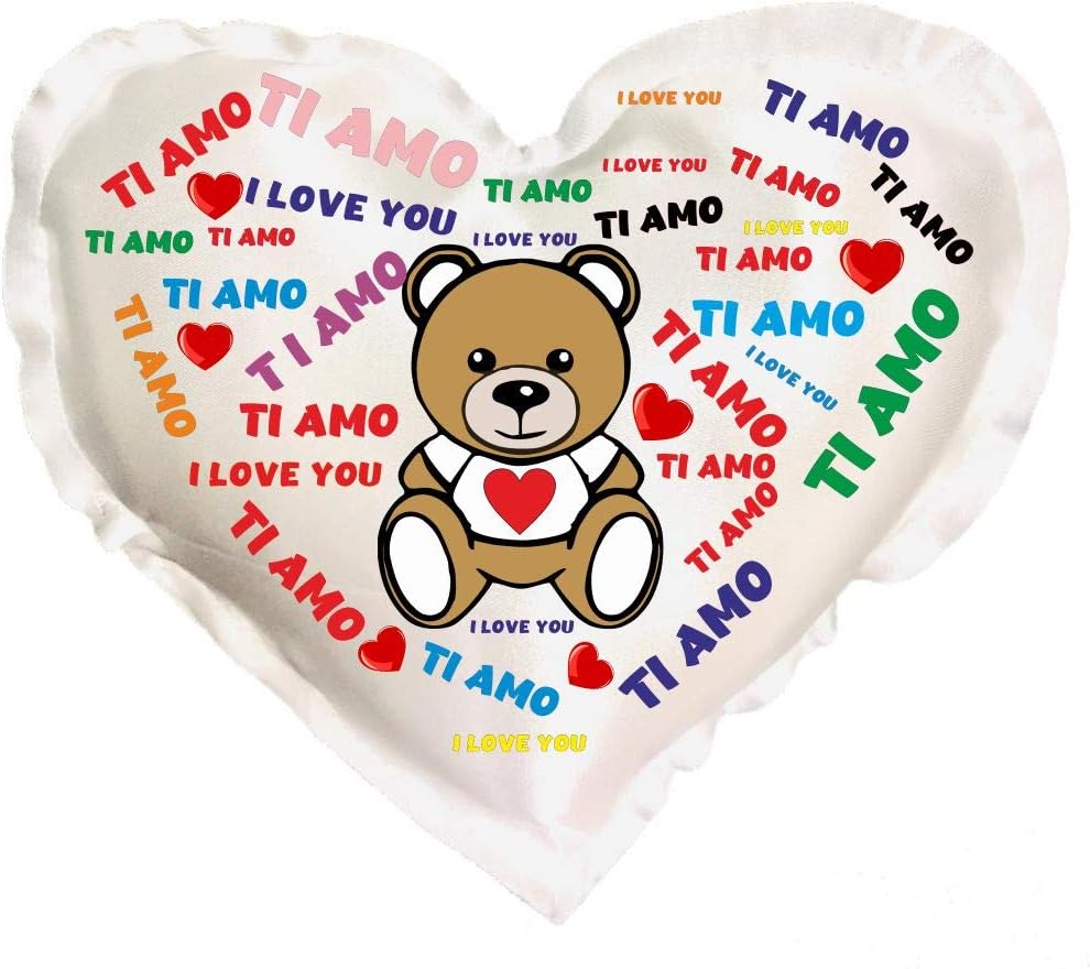 Cuscino Cuore Personalizzabile Foto o Frasi – 22 X 28 cm – Cod.12936 PRS