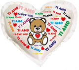 Cuscino Cuore Personalizzabile Foto o Frasi – 22 X 28 cm – Cod.12936 PRS