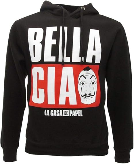 Felpa con Cappuccio “La Casa di Carta” Bella Ciao – Prodotto Ufficiale Netflix PS 40550